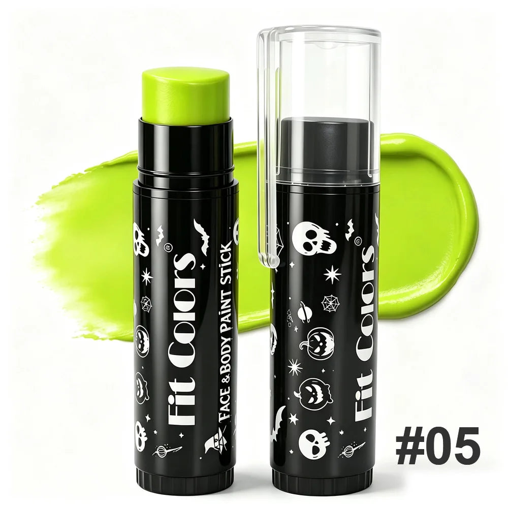 Halloween 14-Color Face & Body Paint Stick – Waterproof Matte