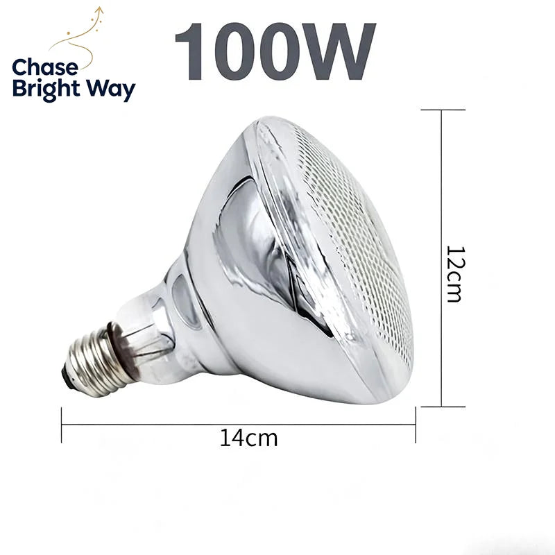 Infrared Heat Lamp Bulb 100W–250W | Poultry & Livestock Brooder