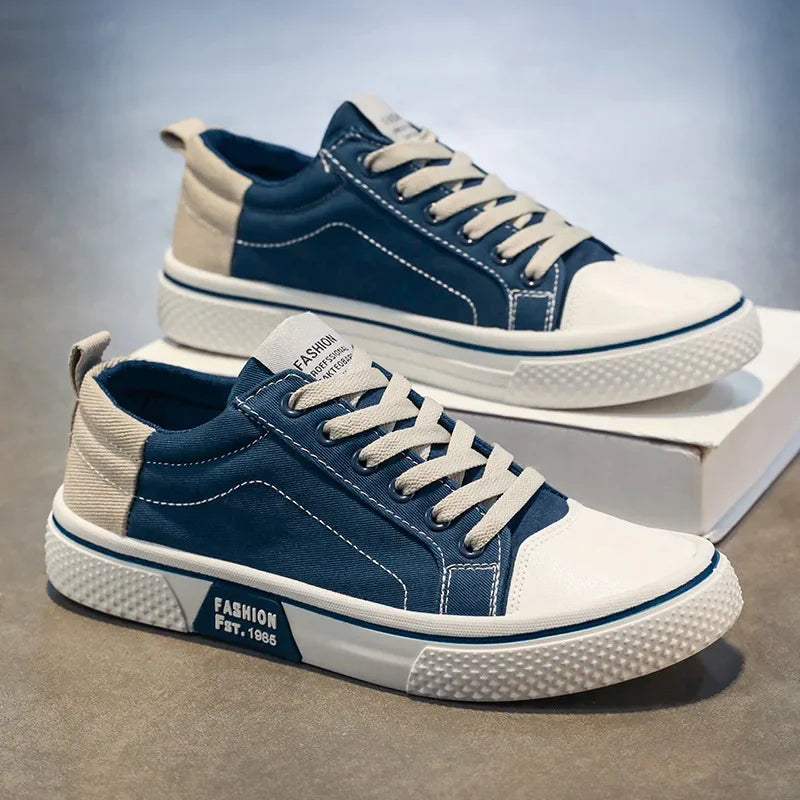 LEDP Men's Canvas Sneakers – Breathable Non-Slip Skate Shoes