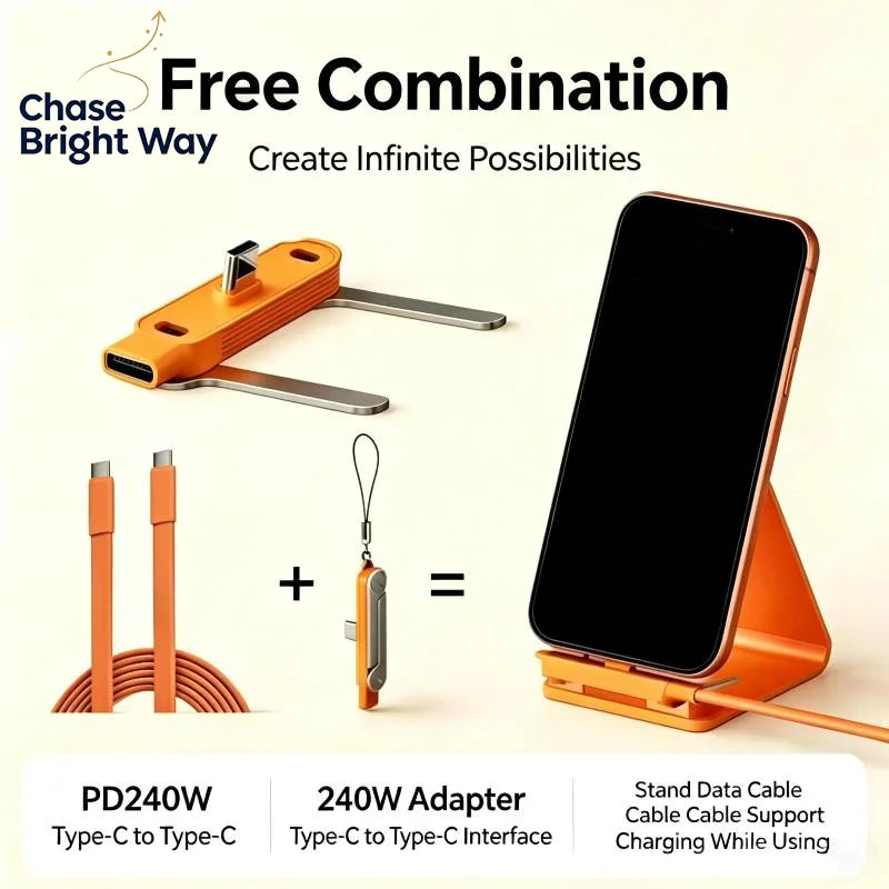 USB-C Foldable Fast Charging Adapter & Keychain – Zinc Alloy