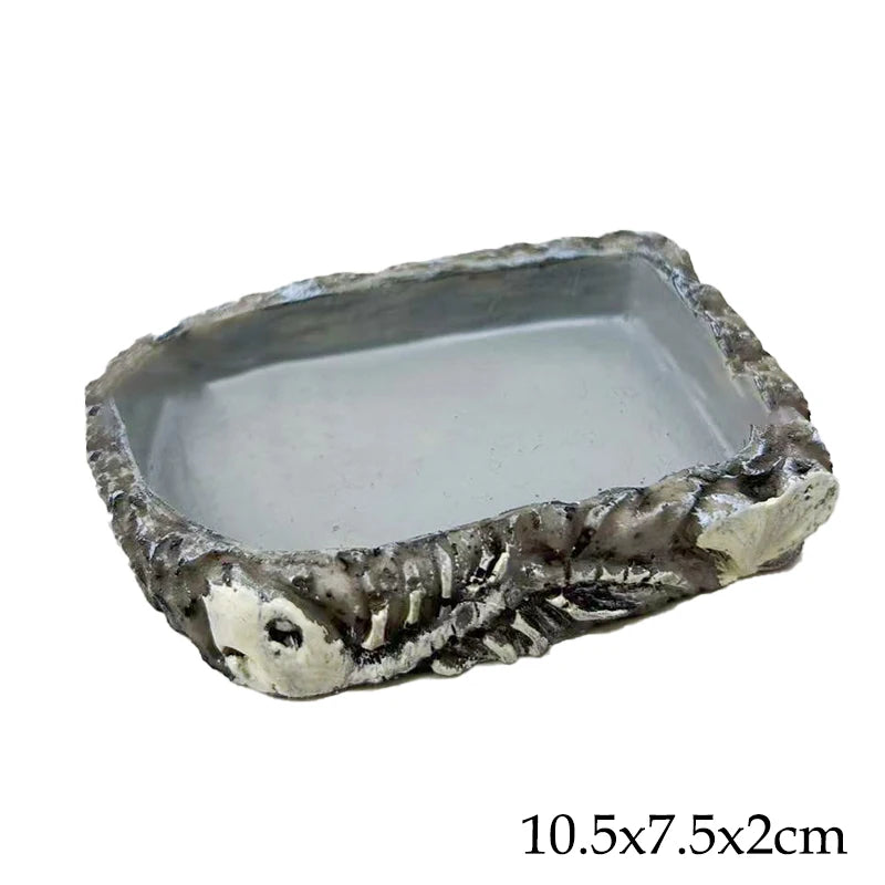 Stone Reptile Food & Water Bowl – Bearded Dragon Dish
