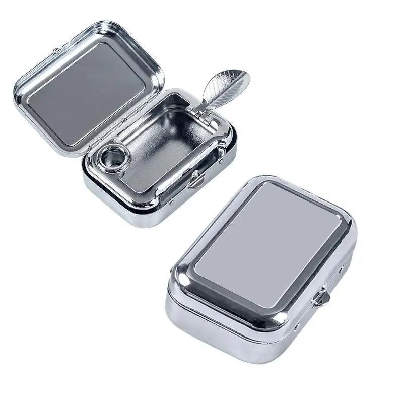 Stainless Steel Pocket Ashtray – Sealed Lid Portable Travel