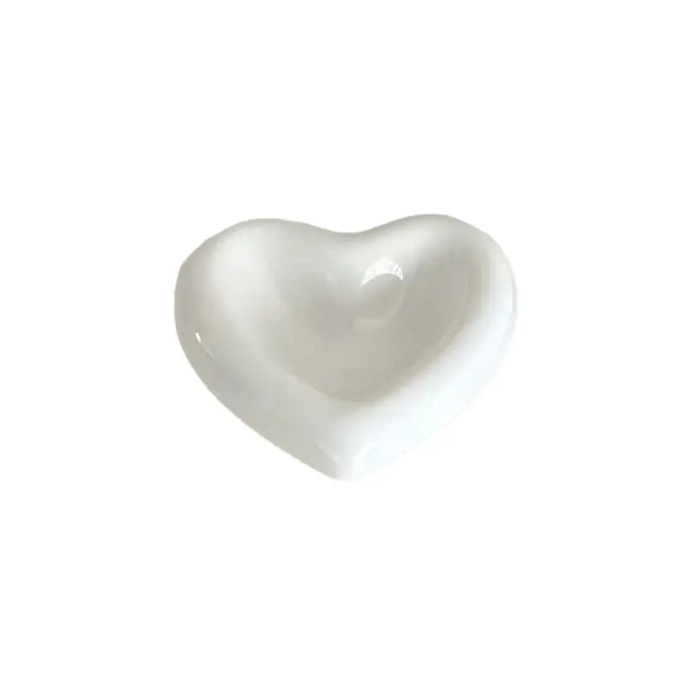 Nordic Ceramic Sauce Bowl – Heart & Flower Mini Seasoning Dish