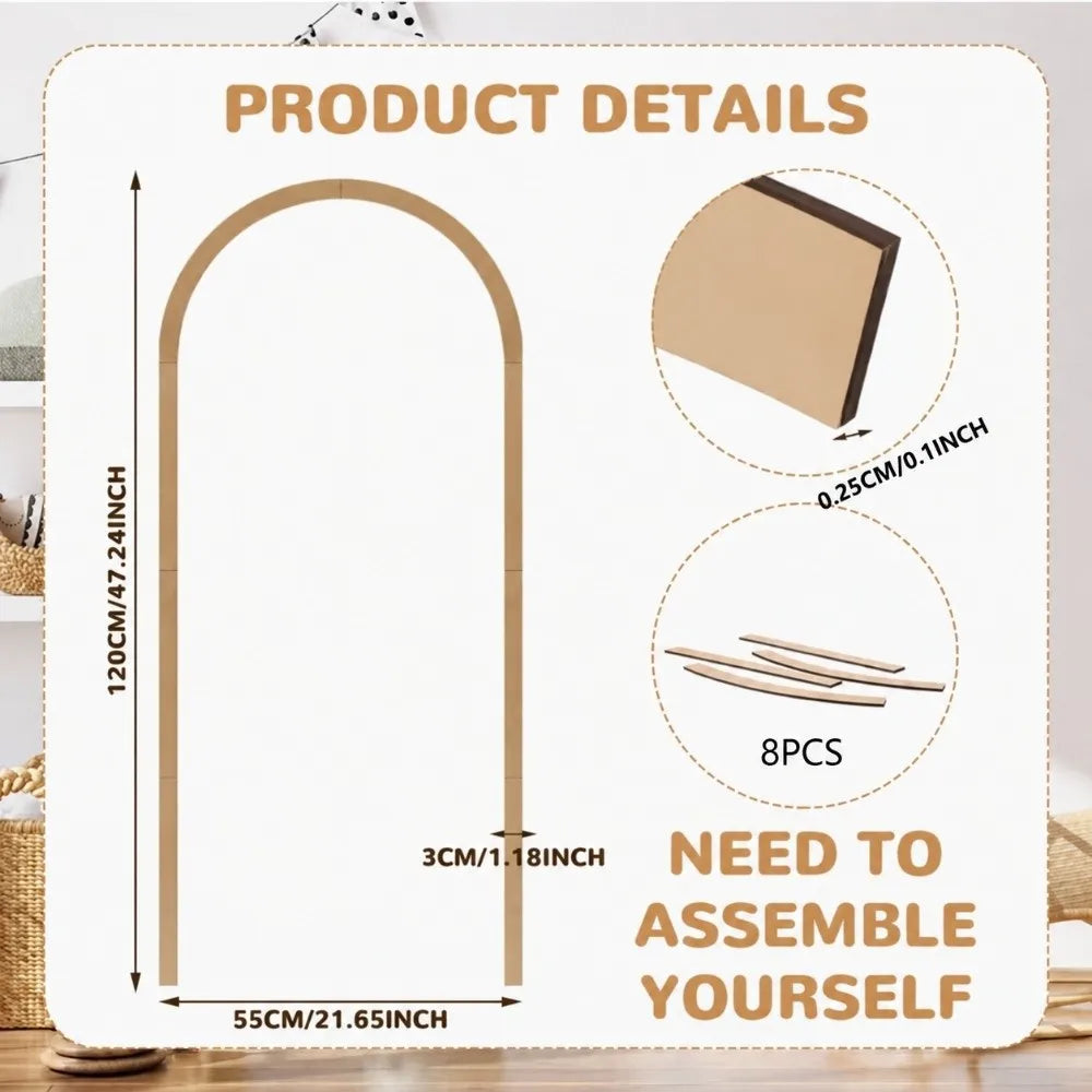 DIY Arch Door Wood Wall Trim Kit – 3D Molding Decor