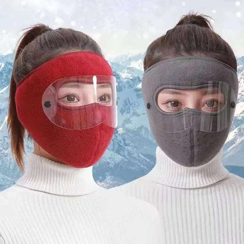 Winter Fleece Balaclava with Anti-Fog HD Goggles | Cycling Cap