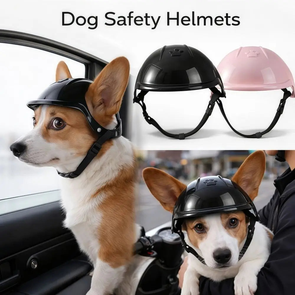 Adjustable Dog & Cat Motorcycle Helmet with Ear Holes | ABS