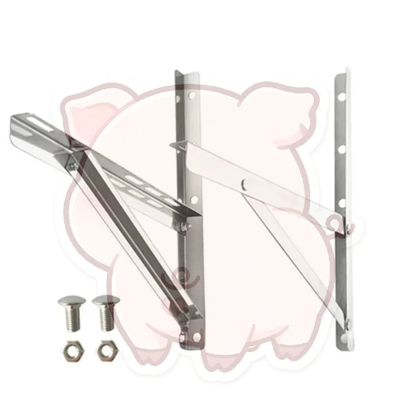 Universal AC Wall Bracket 1–1.5HP | 304 Stainless Steel Pair