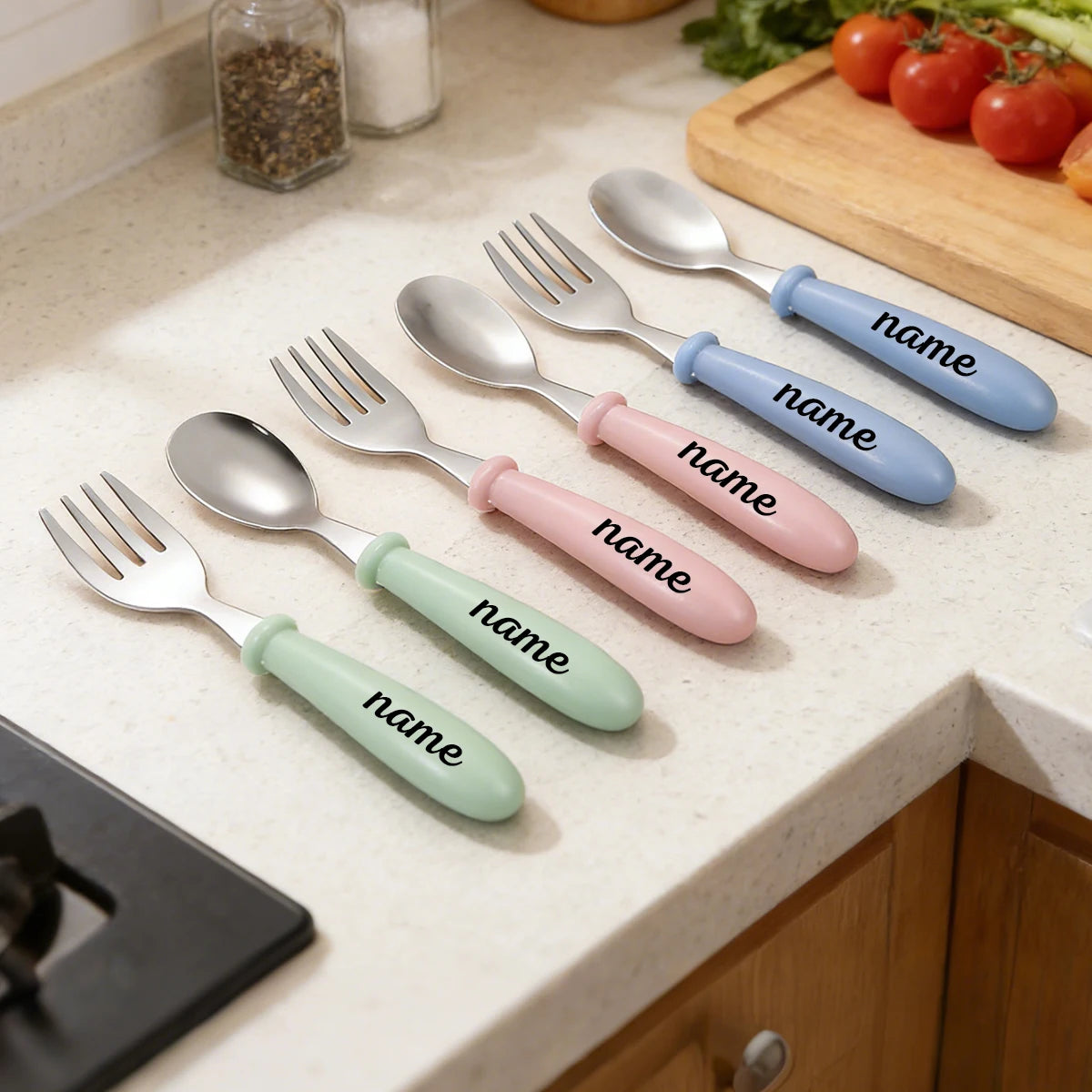 Personalized Baby Utensils – Engraved Stainless Steel Fork & Spoon