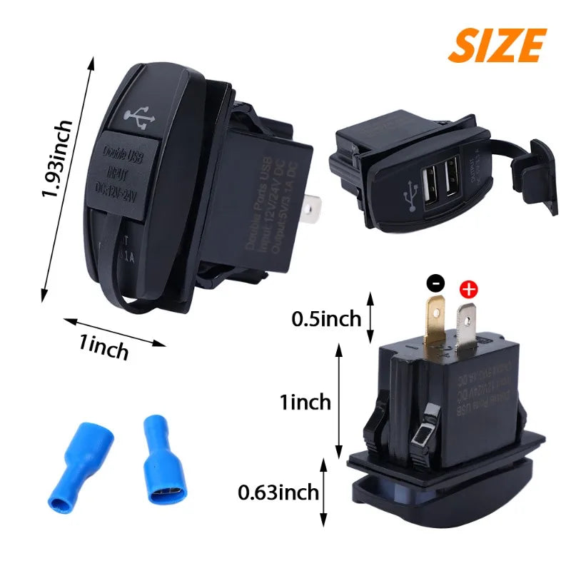 3.1A Dual Port USB Car Charger – Fast Charge Adapter