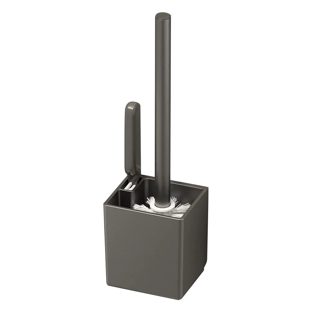 Wall-Mounted Toilet Brush Holder with Storage Rack – No Drill