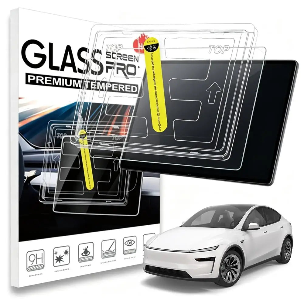 Tesla Model Y Juniper 2026 16" Dual Screen Tempered Glass Protector