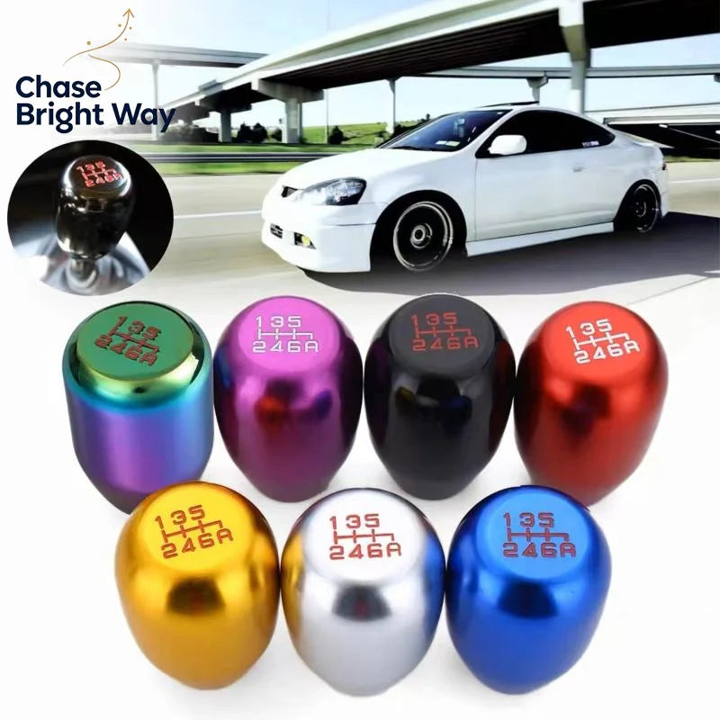Universal Metal 5-Speed Manual Gear Shift Knob | Easy Install