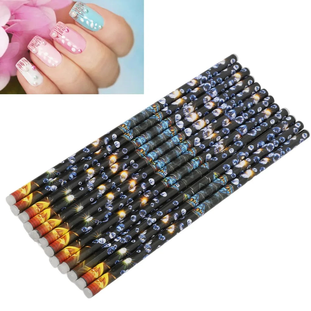 12-Pack Nail Dotting Wax Pens | Rhinestone Picker Pencils