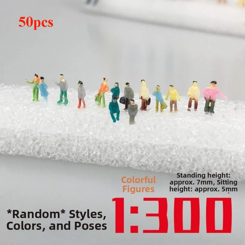 Scale Model People Figures – Assorted Poses, 10/50pcs