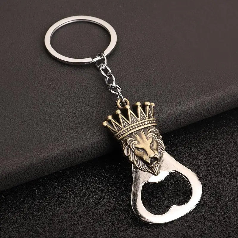 Vintage Animal Keychain Bottle Opener – Wolf Lion Turtle Frog