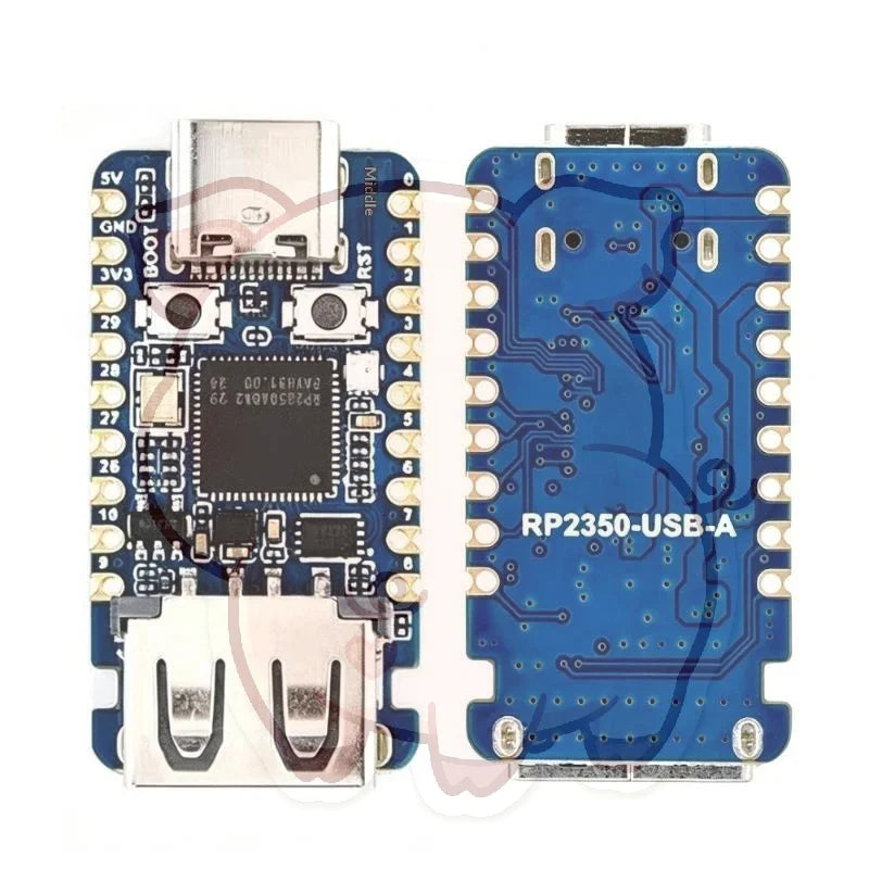 RP2350A Dev Board – Type-C & USB-A Dual Port Microcontroller