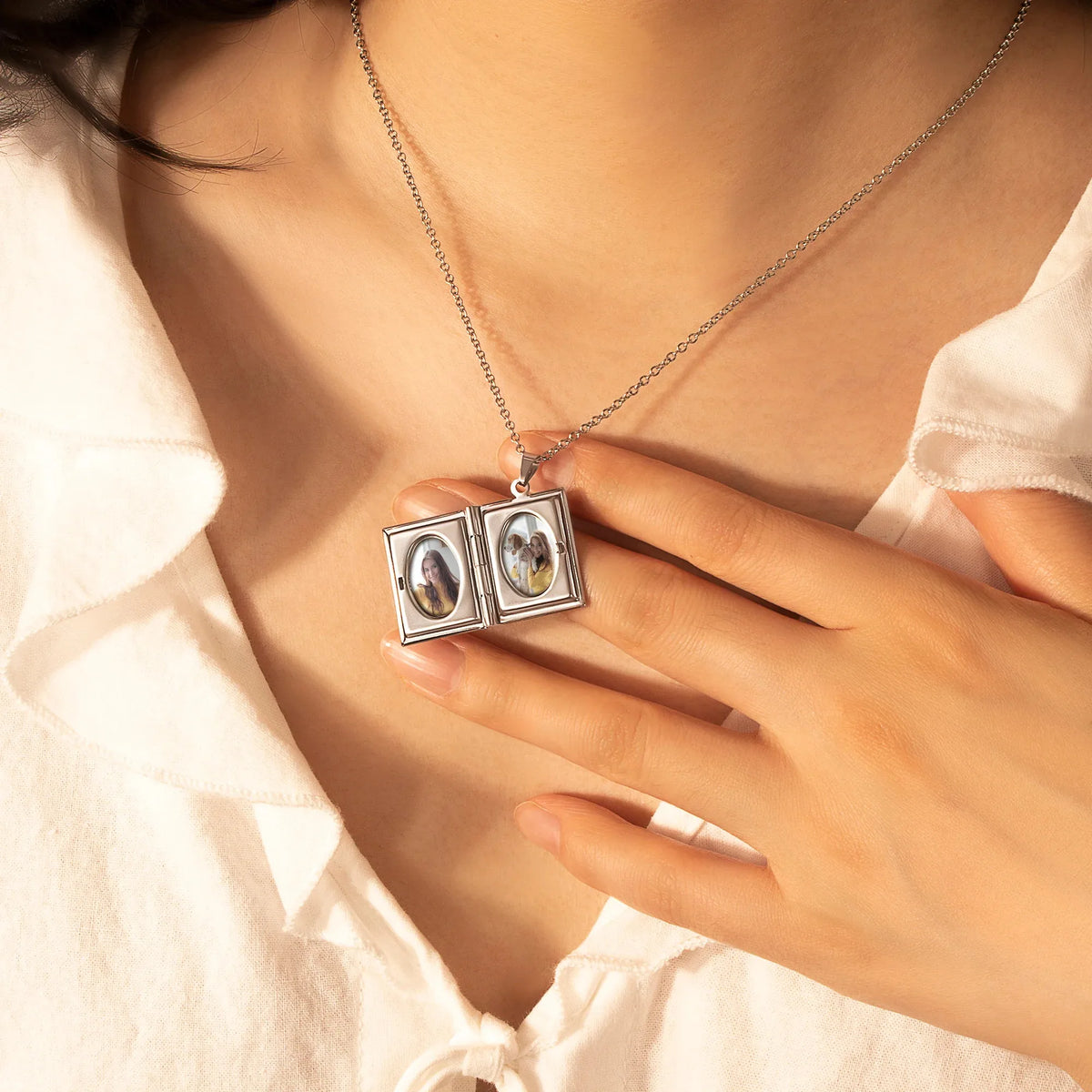 Personalized Photo Locket Necklace | Custom Heart Pendant