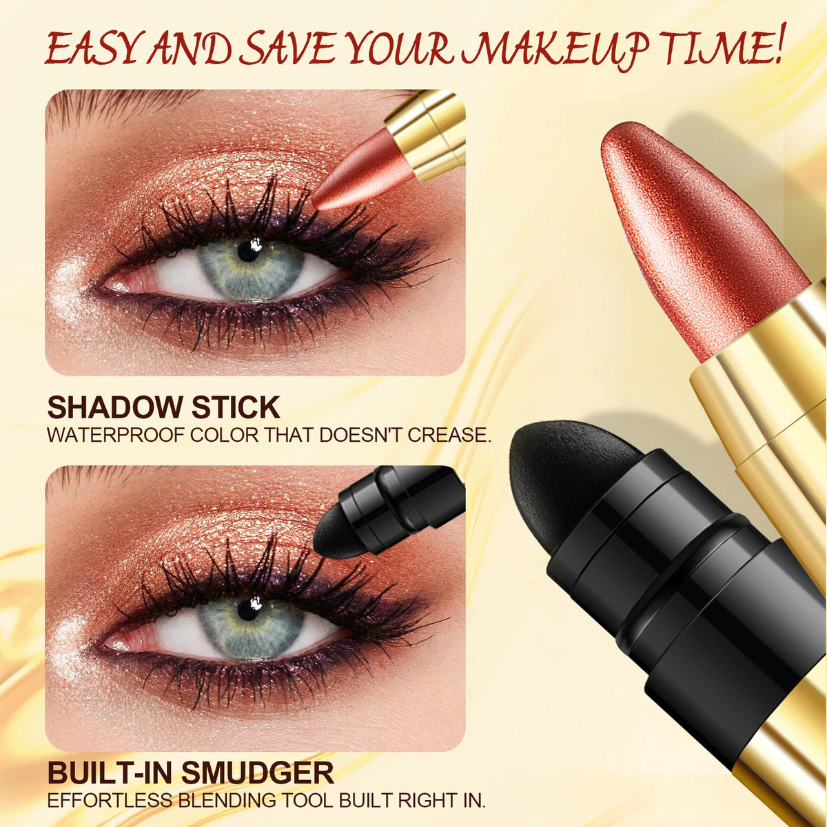ZaiDoc 6-Color Dual-Ended Eyeshadow Highlighter Stick Set