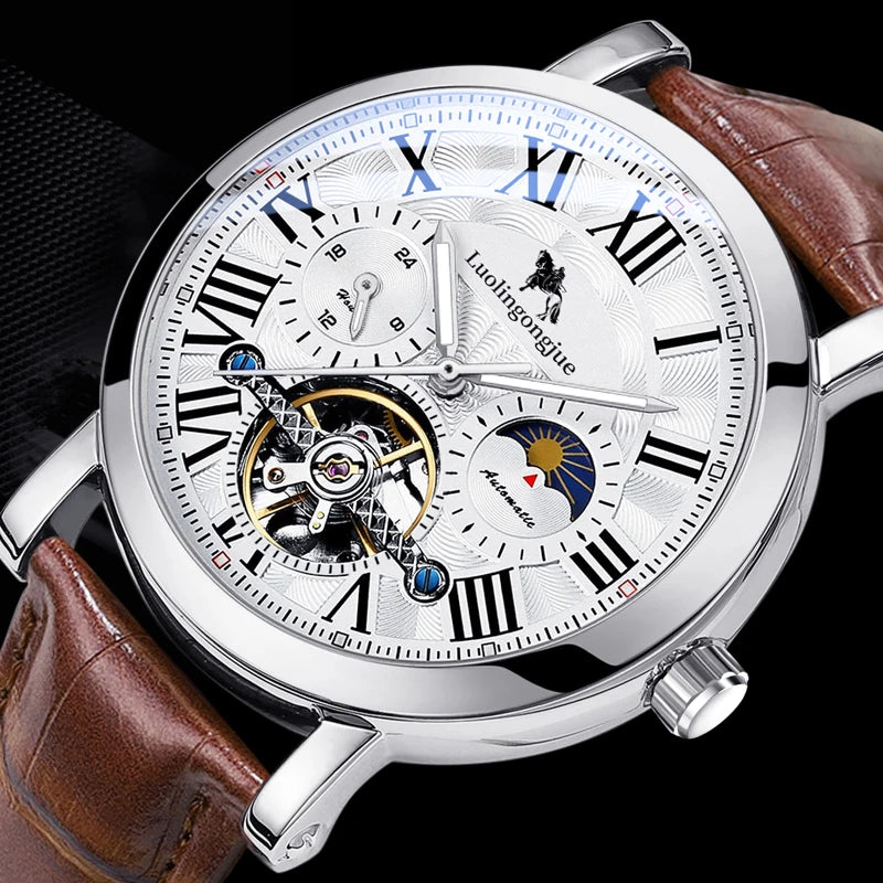 Tourbillon Skeleton Automatic Mechanical Watch for Men