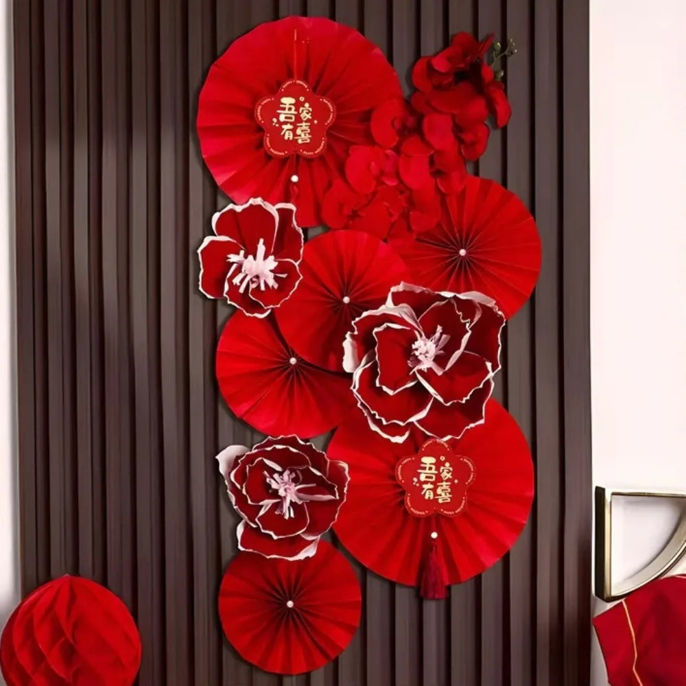 Chinese New Year Paper Flower Backdrop – DIY Spring Festival Decor