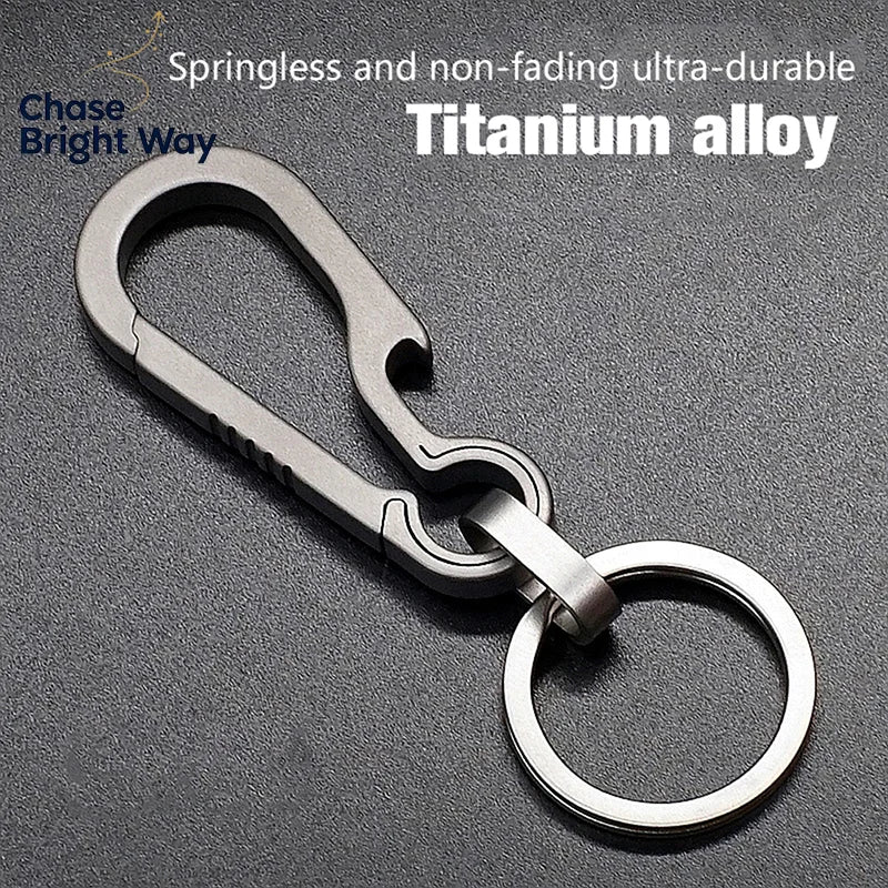 Titanium Alloy EDC Carabiner Keychain with Bottle Opener