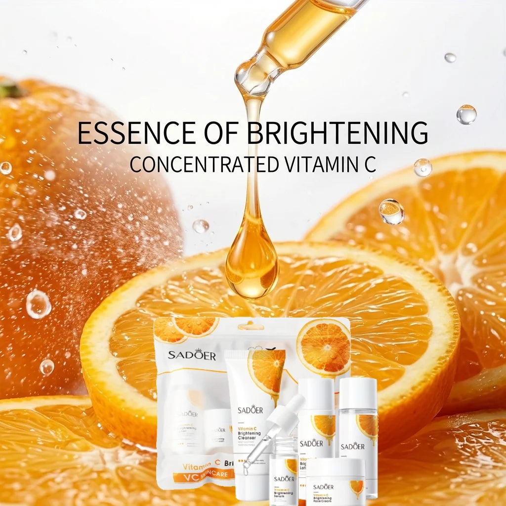 SAMMY 5-Pc Vitamin C Travel Skincare Set – Brighten & Hydrate