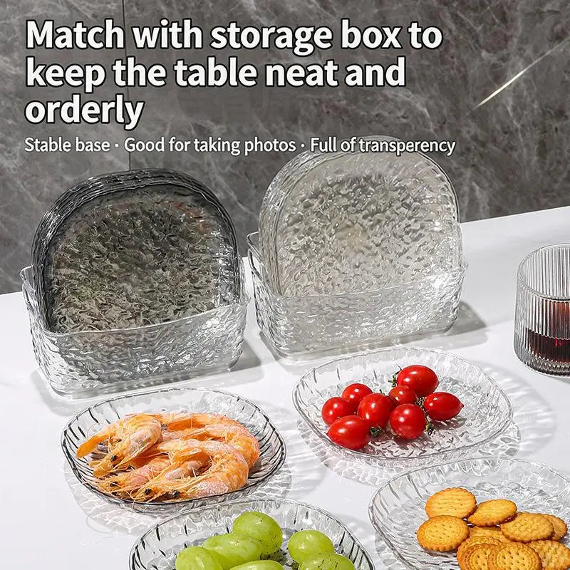 8-Piece Stackable Snack & Fruit Dish Set – Shell Shape Plates