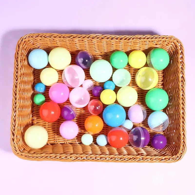 50-Pack Empty Plastic Capsule Balls 28–55mm | DIY Toy Containers