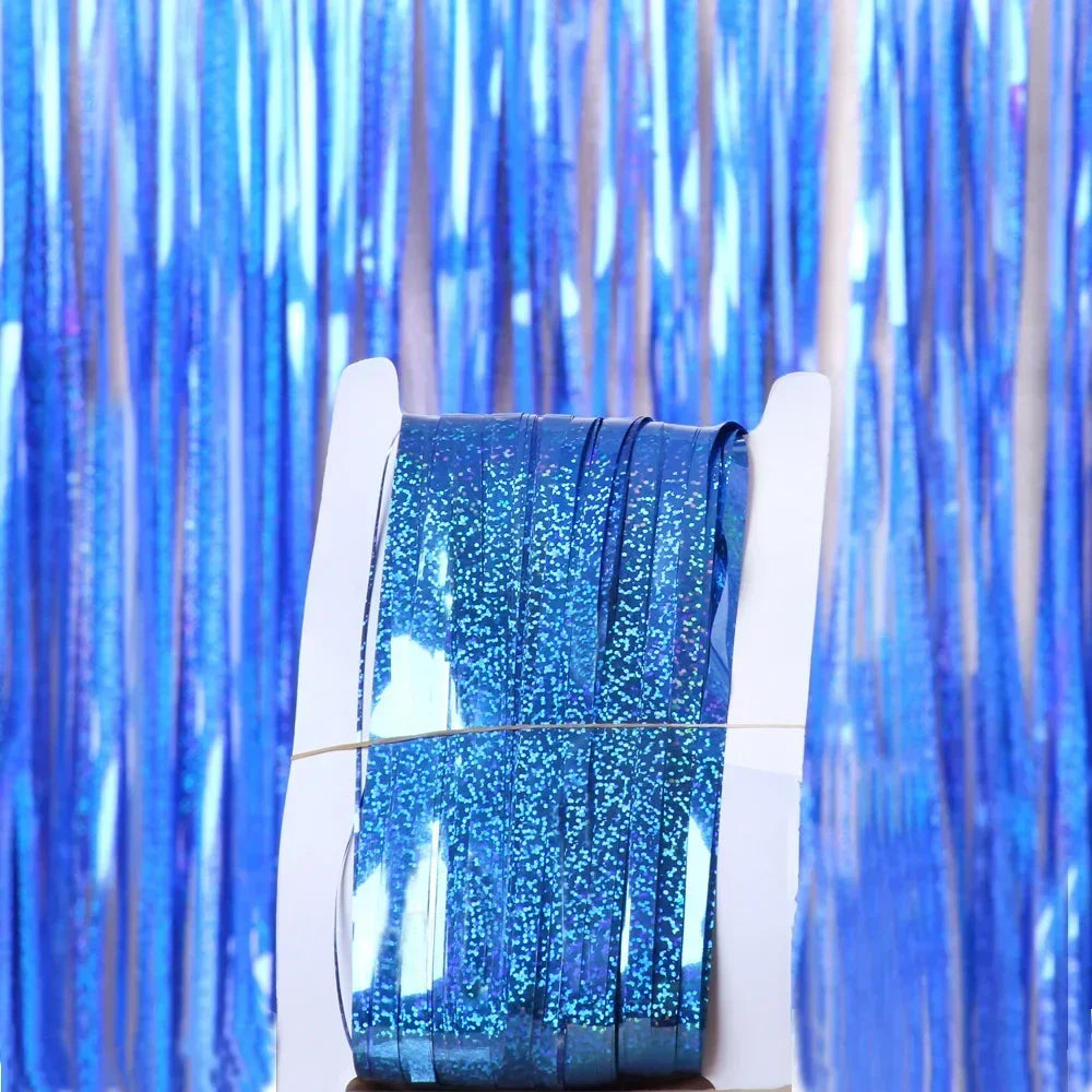 Pink Gold Foil Fringe Curtain – Party Photo Booth Backdrop