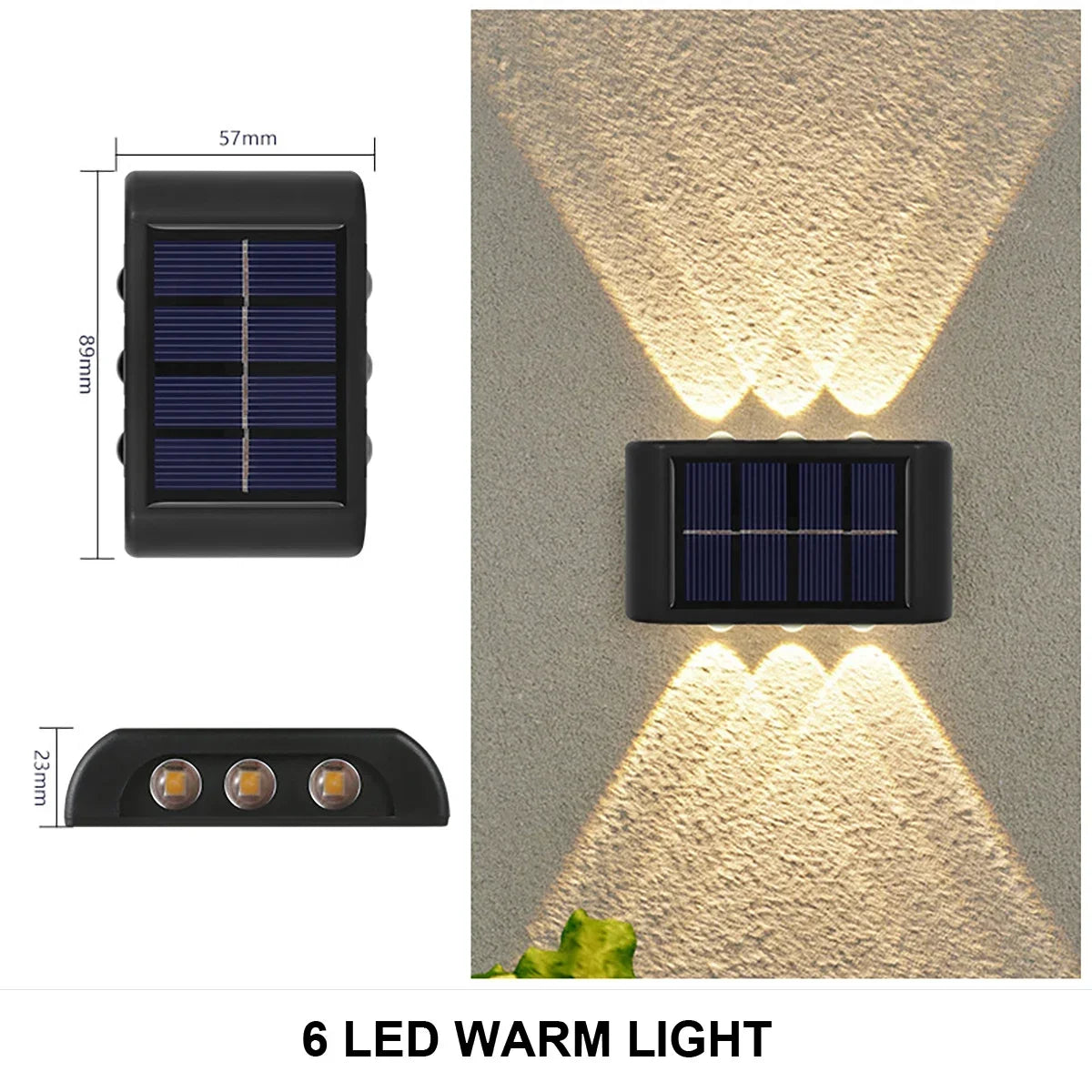 Solar Outdoor Wall Light IP65 Waterproof LED Up & Down Lamp