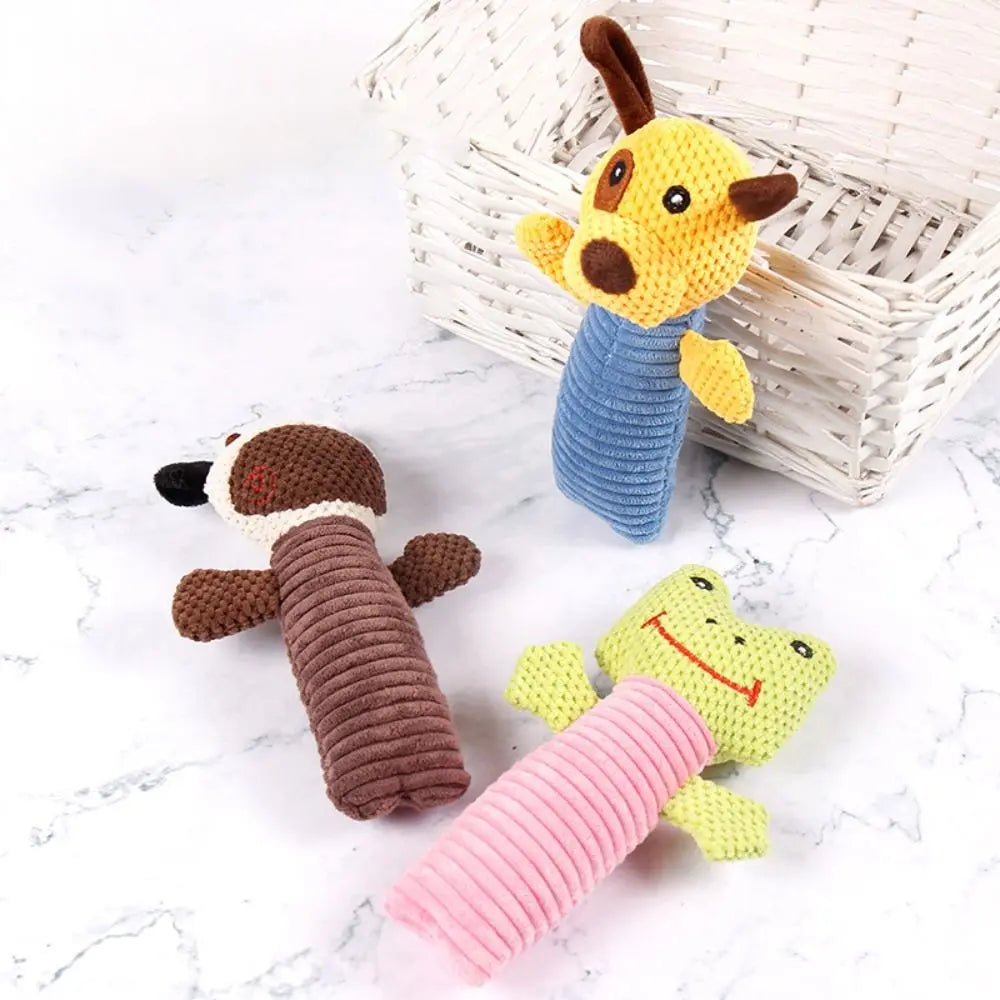 Plush Squeaky Dog Toy – Soft Interactive Sound Chew Toy