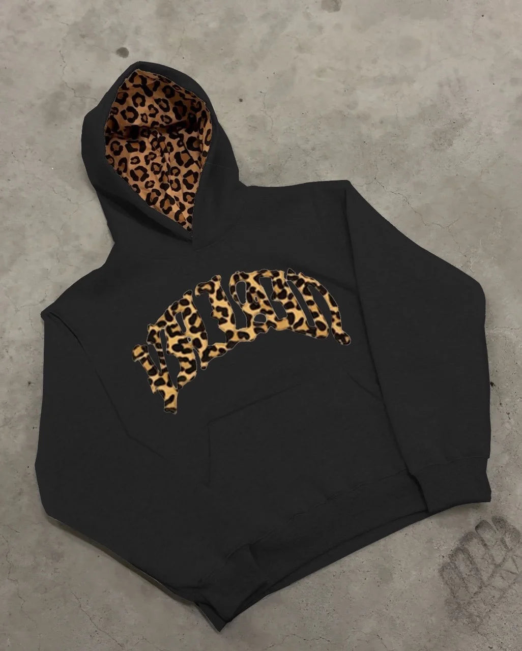 Y2K Leopard Print Embroidery Hoodie Sweatpants Set | Unisex