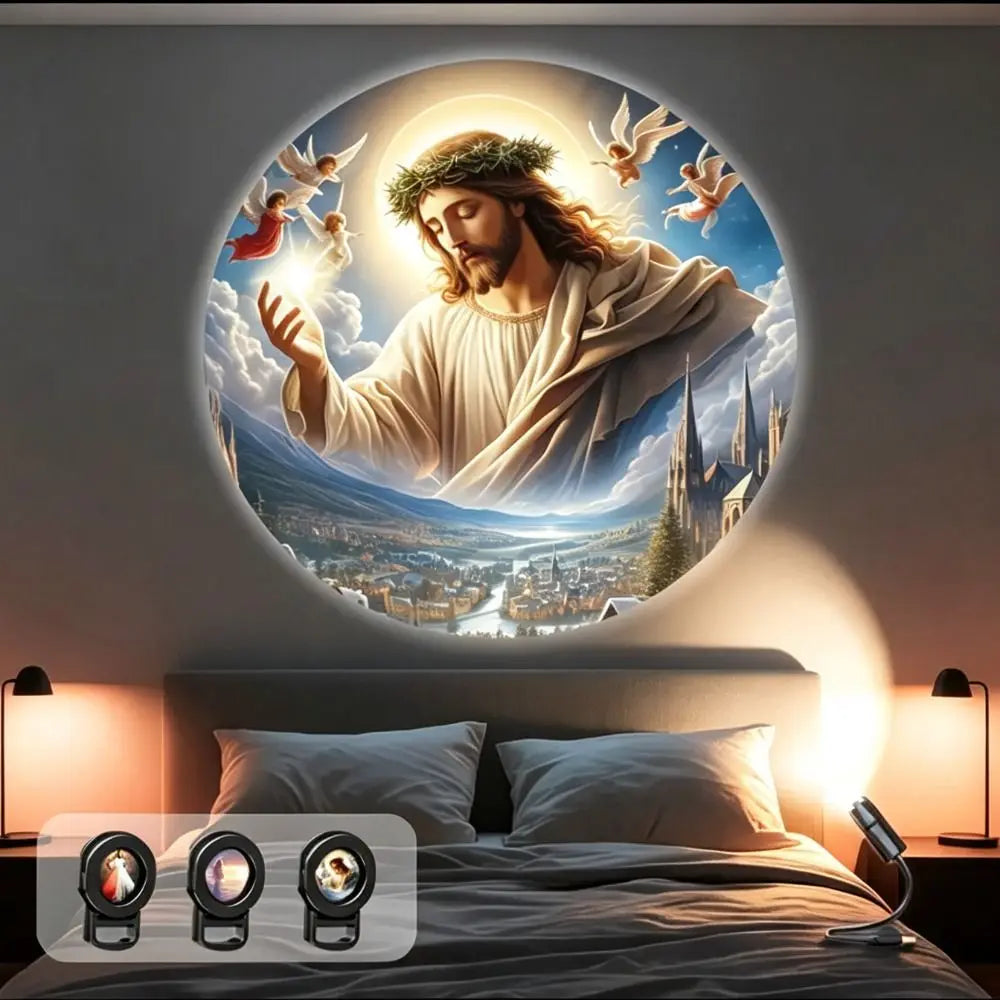USB Portable LED Projector Night Light – Ceiling Projection Lamp