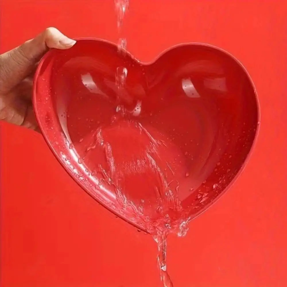 Heart-Shaped Snack & Candy Serving Plate Set with Holder Base