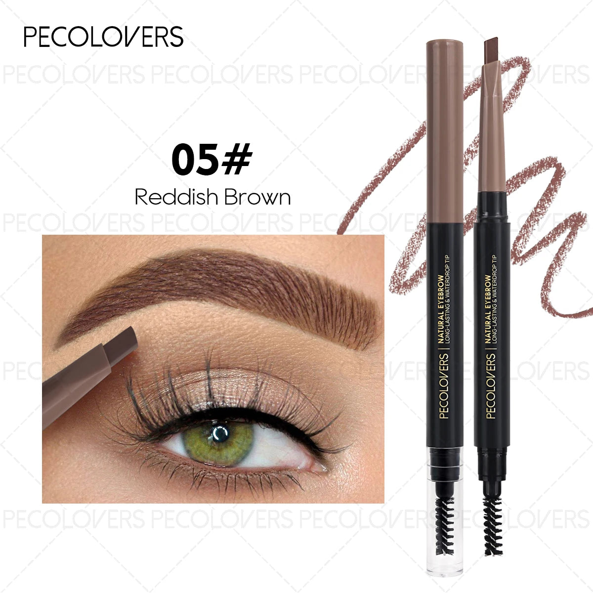 SAMMY Double-Headed Triangle Eyebrow Pencil | Long-Lasting Brown