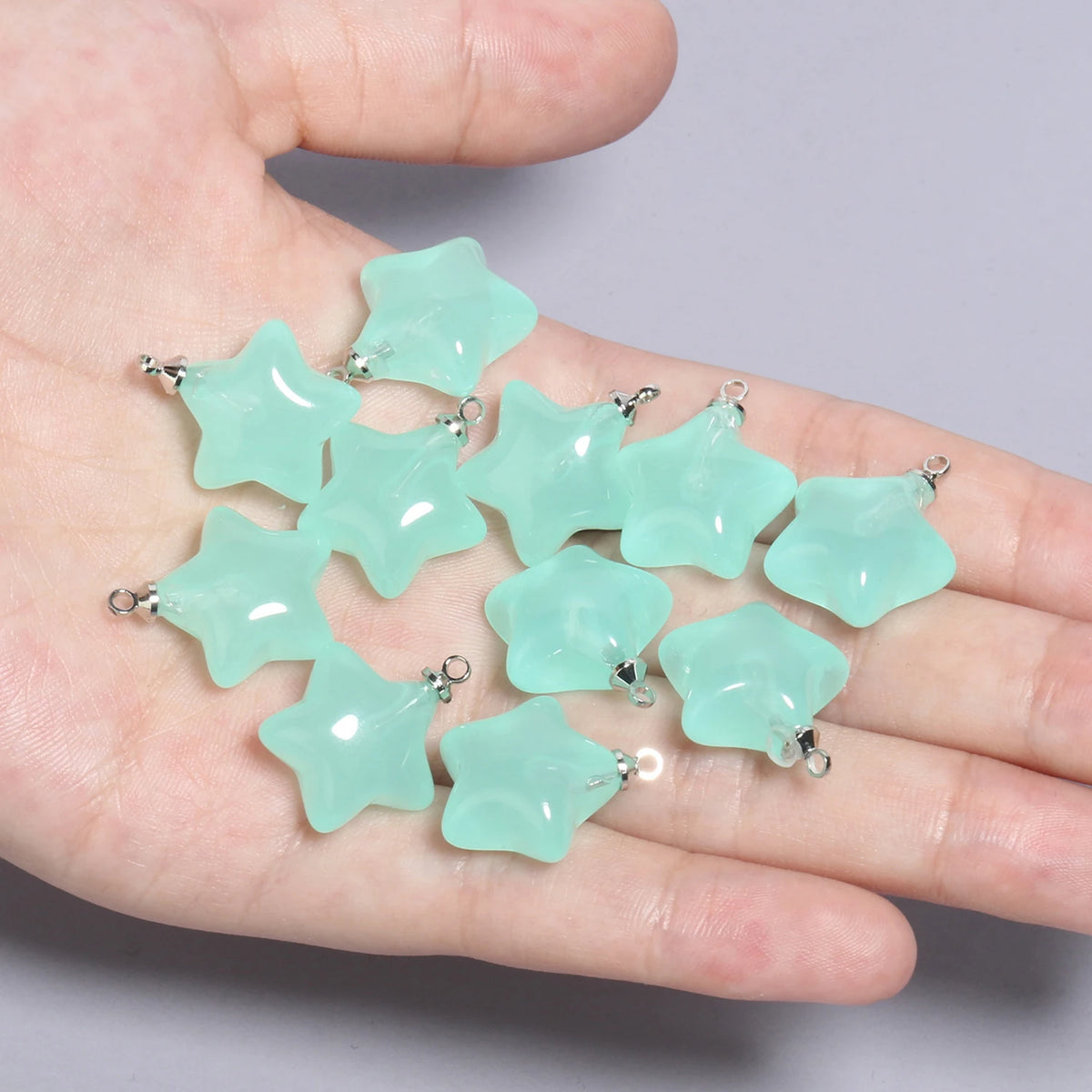 Resin Star Charms Candy Color DIY Jewelry Pendants – 10pcs