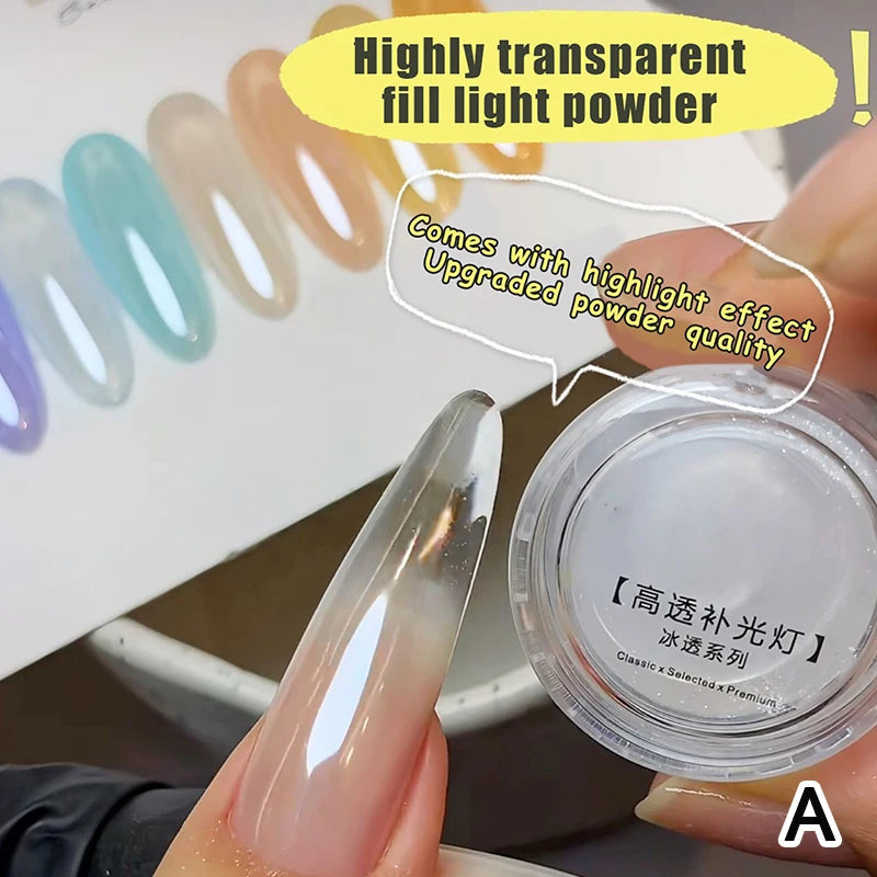 Aurora Chrome Nail Powder – Orange Mirror Glitter Pigment