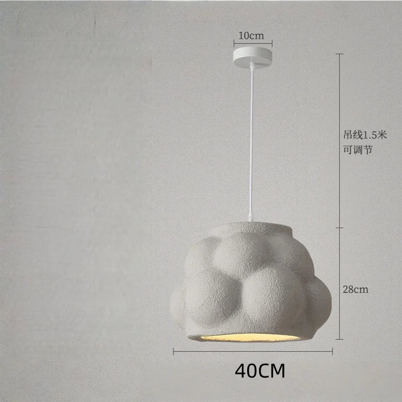 Wabi Sabi Resin LED Pendant Light | Modern Hanging Chandelier