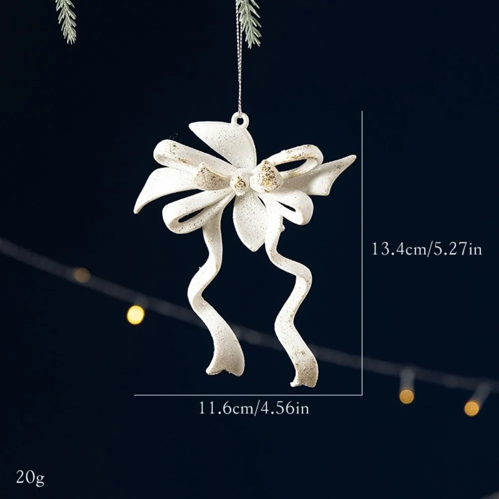 White Gold Glitter Christmas Ornaments – Assorted Resin Baubles