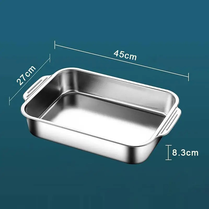 Stainless Steel Baking Pan with Lid – Deep Dish Cookware