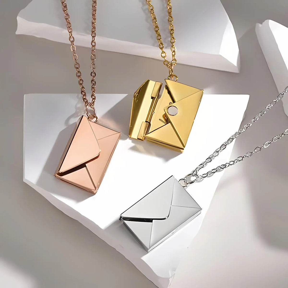 Custom Photo Envelope Pendant Necklace | Stainless Steel