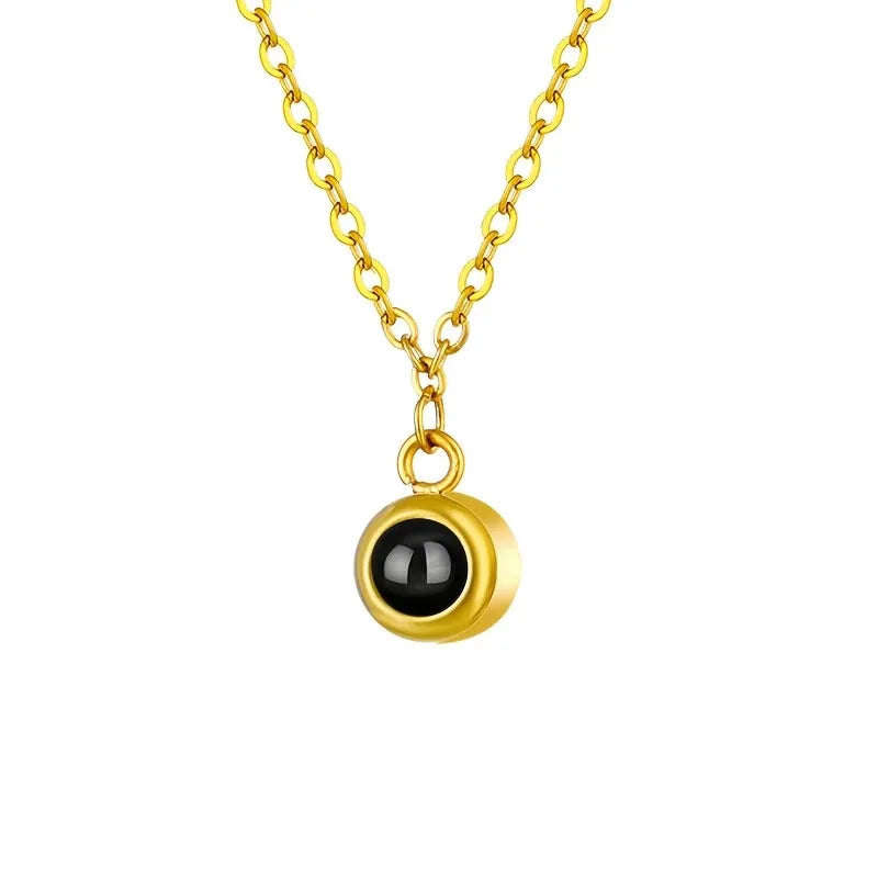 Custom Photo Projection Necklace | 316L Stainless Steel Pendant