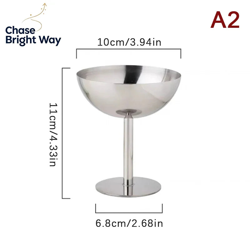 Stainless Steel Goblet Ice Cream Cup & Dessert Bowl