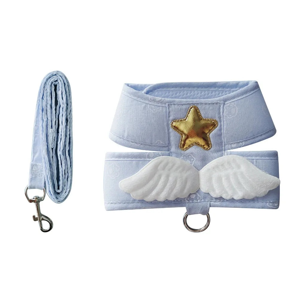 Angel Wings Cat Vest Harness & Leash – Adjustable, All Seasons