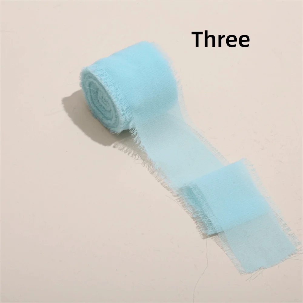 3-Roll Fringe Chiffon Ribbon – 5m DIY Wedding & Craft Décor