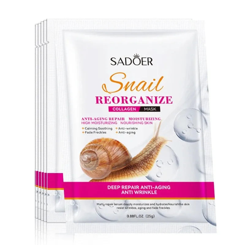 Sadoer Snail Collagen Face Mask 5-Pack – Firming & Hydrating