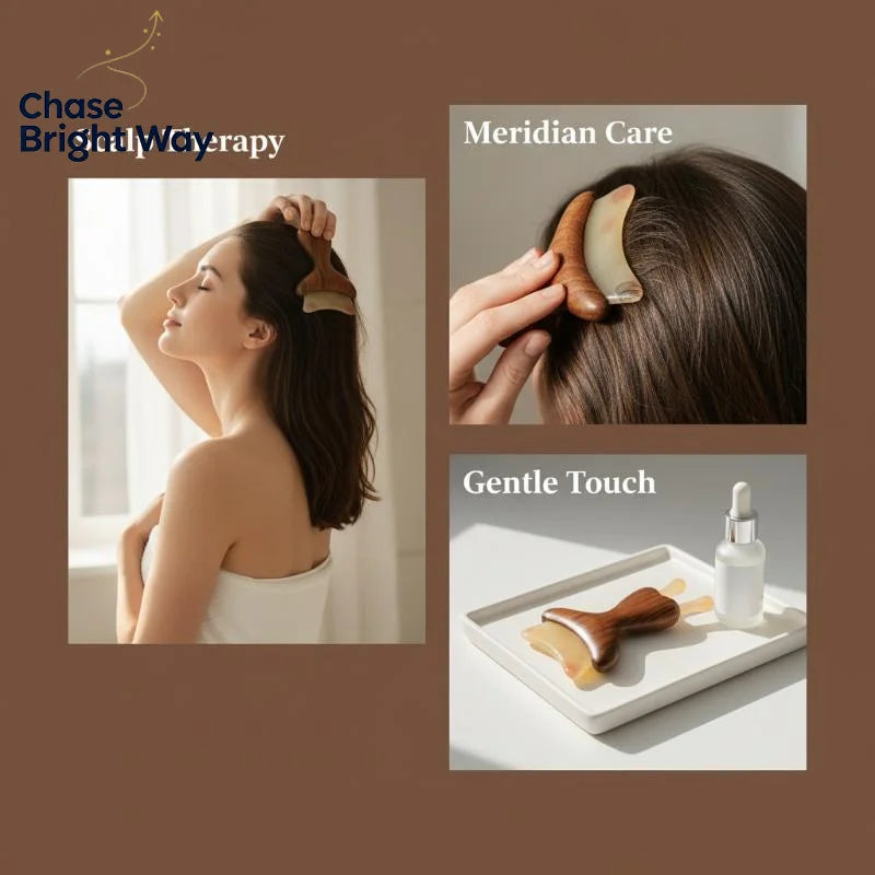 Sandalwood Butterfly Gua Sha Facial Massager & Acupressure Tool