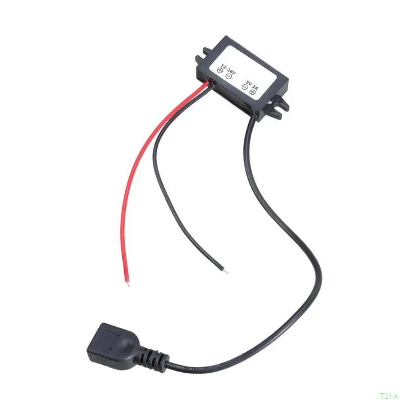 T21A DC 12V/24V to USB 5V 3A Power Adapter – Car & Solar