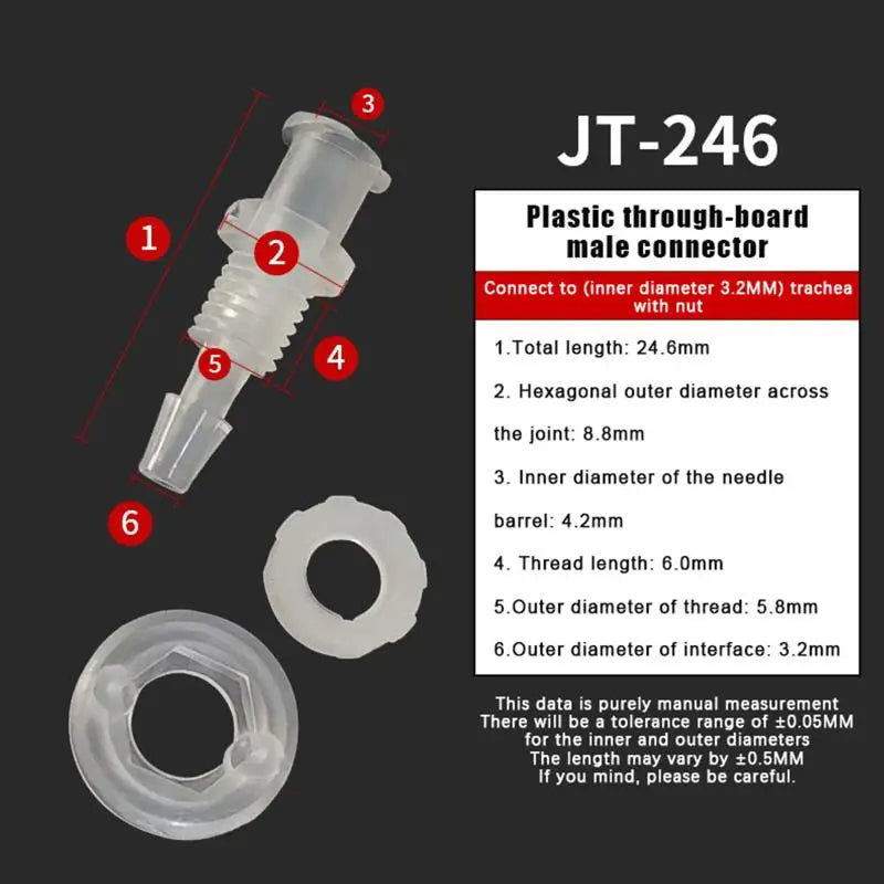 Luer Lock Straight Adapter – PP Plastic Syringe Air Valve
