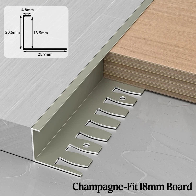 C-Shape Aluminum Stair Nosing Edge Banding Strip | Bendable